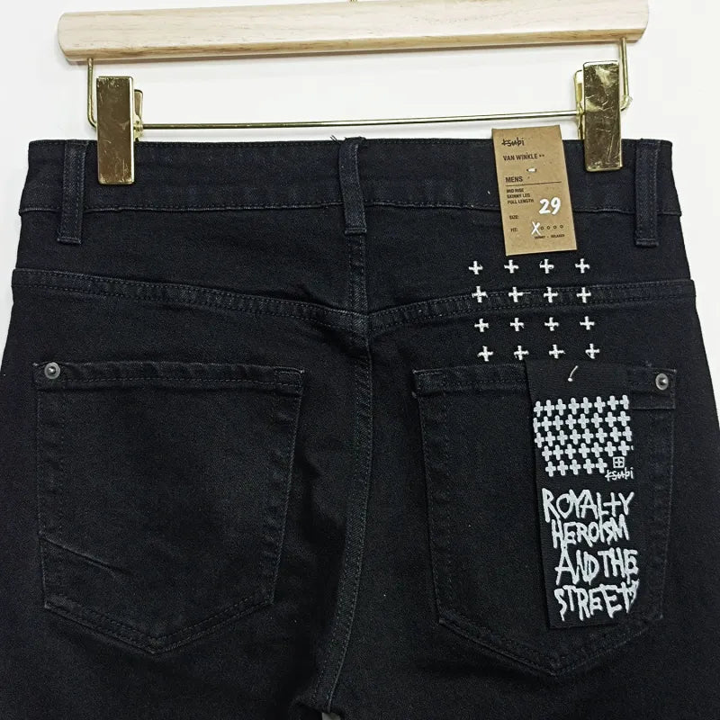 Black Embroidered Trousers