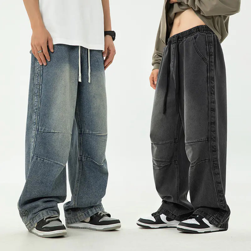 Men's Pleated Drawstring Trousers